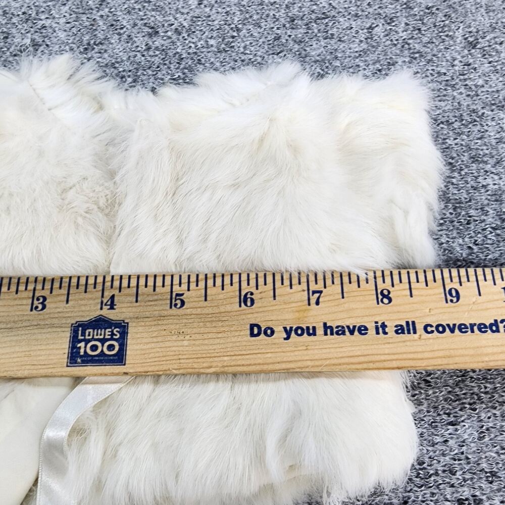 Vintage White Rabbit Fur DOLL COAT Lined Made in Taiwan R.O.C Fits Cabbage Patch - Picture 8 of 9